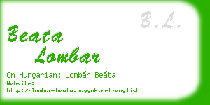 beata lombar business card